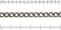 large flattened curb chain MATTE GUNMETAL - ***5 METERS***