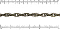 Woven Etched Rope chain ANTIQUE BRASS