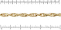 Woven Etched Rope chain MATTE GOLD