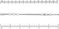 figaro triple strand chain RHODIUM