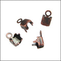 4mm crystal chain connector ANT. COPPER - 10 pcs