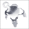 5mm crystal chain connector SILVER PLATED - 10 pcs