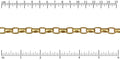 12mm Rounded Rectangle Rolo chain MATTE GOLD