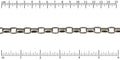 12mm Rounded Rectangle Rolo chain ANT. SILVER