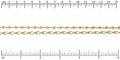 Etched Gear Link chain MATTE GOLD