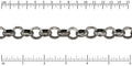 CHUNKY HAMMERED ROLO chain ANTIQUE SILVER ***5 METERS***