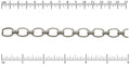 2-Size Oval Link chain ANT SILVER