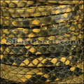5mm flat PYTHON leather YELLOW - meter
