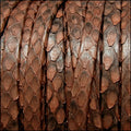 5mm flat PYTHON leather BROWN - meter