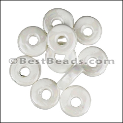 Ceramic Glazed Washer WHITE 10 pcs