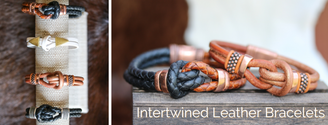 Intertwined Leather Bracelets