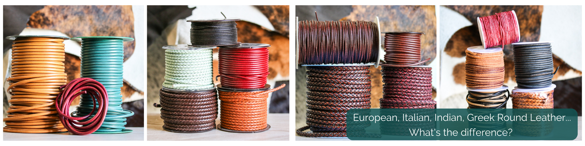 Different Styles of Round Leather Cord