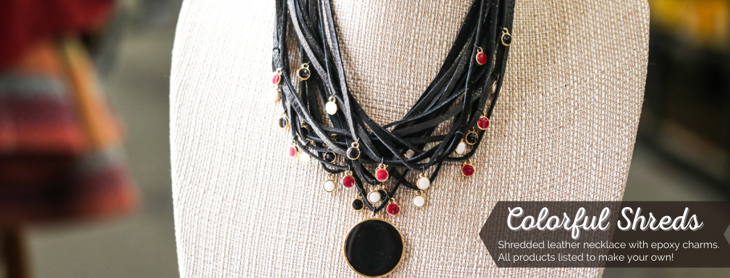 Colorful Shredded Leather Necklace
