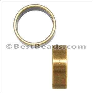 10mm round THIN SLICE spacer ANT BRASS - 10 pcs
