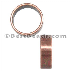 10mm round THIN SLICE spacer ANT COPPER - 10 pcs