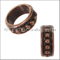 10mm round DOTS spacer ANT COPPER - 10 pcs