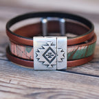 20mm flat SOUTHWESTERN magnetic clasp ANT COPPER - 5 clasps