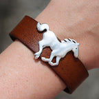 20mm flat CAMEL leather MED BROWN - 1 meter strip