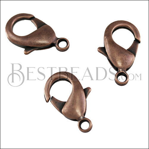 19mm x 11mm Lobster Clasp ANTIQUE COPPER - 50 pcs