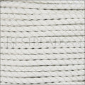 4mm round BRAIDED Euro leather WHITE - meter