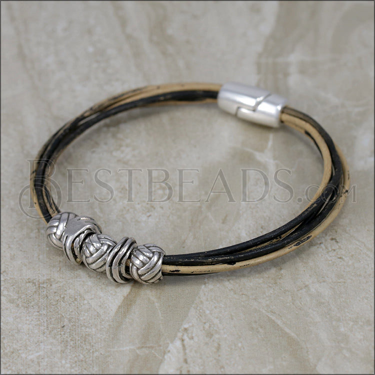 4mm round BASIC magnetic clasp GOLD - 10 pcs