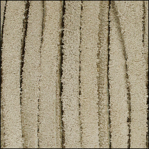 4mm Flat SUEDE lace SAND - 20m SPOOL