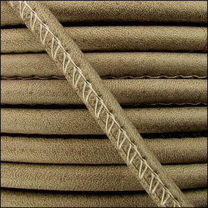 5mm round ARIZONA stitched leather TAUPE - meter
