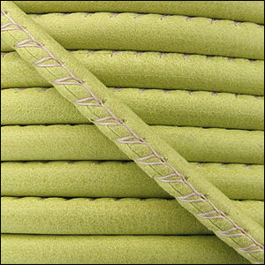 5mm round ARIZONA stitched leather KEY LIME GREEN - meter