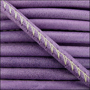 5mm round ARIZONA stitched leather VIOLET - meter
