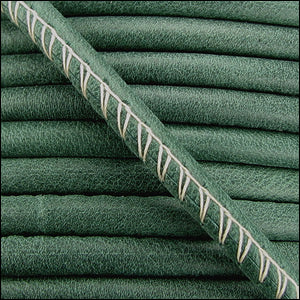 5mm round ARIZONA stitched leather FOREST GREEN - meter