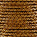 5mm round BRAIDED Euro leather TOBACCO - meter
