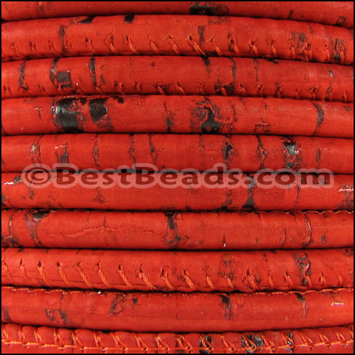 5mm round CORK ORANGE - meter
