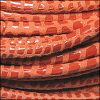 5mm round CANCUN leather ORANGE - meter