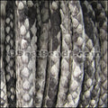 5mm Round Python leather NATURAL GREY - meter