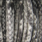 5mm Round Python leather NATURAL GREY - meter