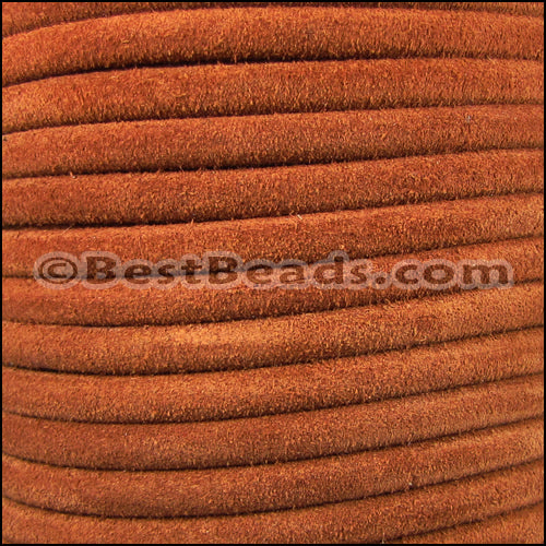 5mm Round SUEDE Leather CAMEL - meter