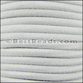 5mm Round SUEDE Leather WHITE - meter