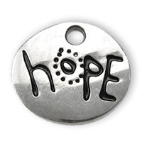 Hope charm SILVER - 6 pcs