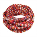 6mm round Multi Cotton Cord RED/BROWN - 5m SPOOL