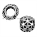 8mm round GEODESIC bead ANT SILVER - 5 pcs