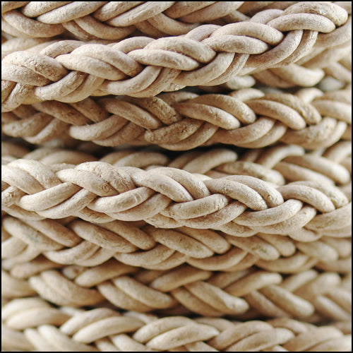 8mm Round Indian Braided Bolo NATURAL - 10m Spool