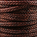 6mm Round Indian Braided Sqaure NAT RED BROWN - 10m Spool
