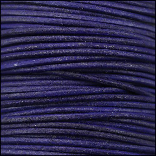 0.5mm round Indian leather - violet natural dye - 25m SPOOL
