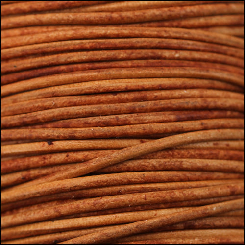 0.5mm round Indian leather - orange - 25m SPOOL