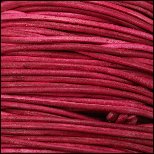 0.5mm round Indian leather - cyclman natural dye - 25m SPOOL