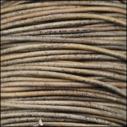 0.5mm round Indian leather - grey - 25m SPOOL