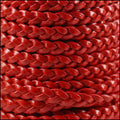 5mm Flat Indian Braided Leather CRIMSON - 10m SPOOL