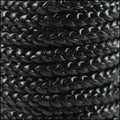 5mm Flat Indian Braided Leather BLACK - 10m SPOOL