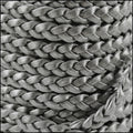 5mm Flat Indian Braided Leather MET SILVER - 10m SPOOL