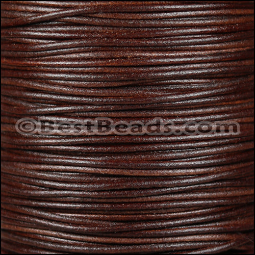 2mm Round Italian Leather BROWN - 10m SPOOL
